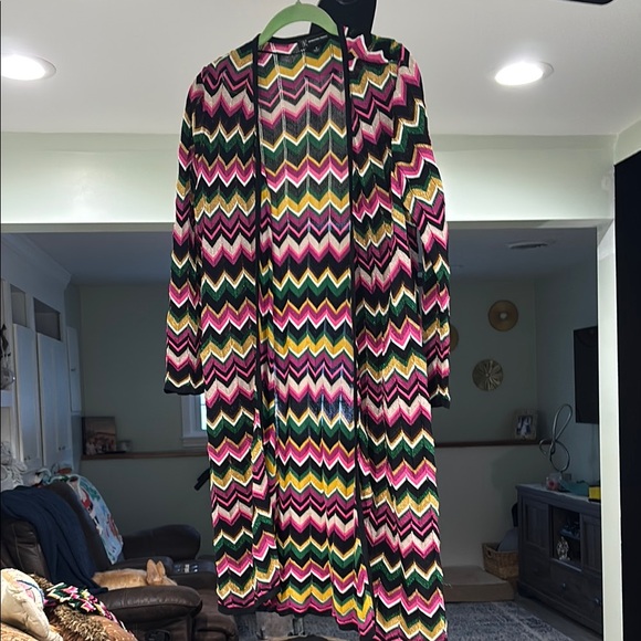 Colorful Chevron Pattern Dress - Picture 5 of 10